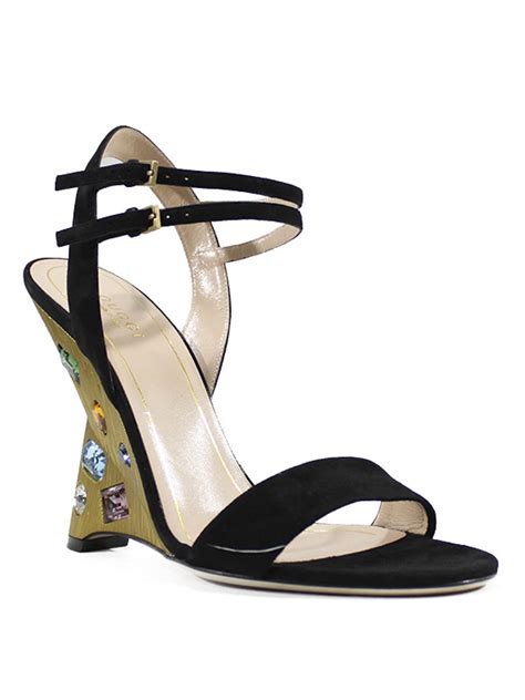 sandalo gucci zeppa perle|Gucci Sandals for Women .